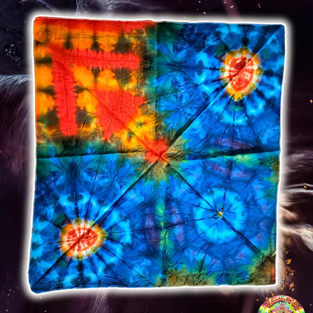 [Hand Dyed] Tie Dye Bandanna